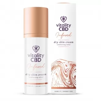 Vitality CBD Infused 200mg CBD Dry Skin Cream 50ml - 1