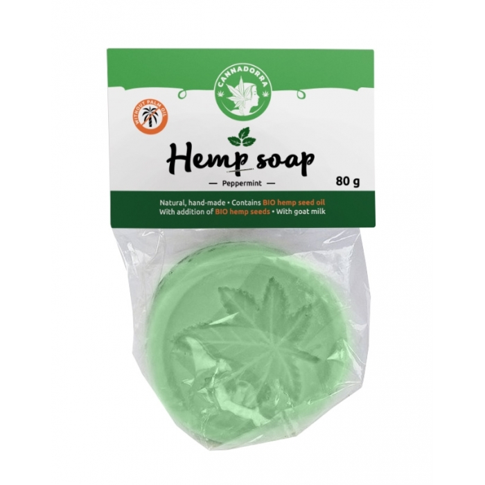 Cannadorra Natural Peeling Soap with Hemp & Mint 80g - 1