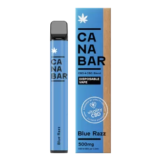 Blue Razz Vape Pen 500mg CBD+CBG (ready to use)