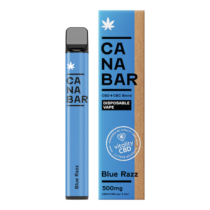 Blue Razz Vape Pen 500mg CBD+CBG...