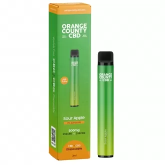 Sour Apple Vape Pen 500mg CBD+CBG (ready to use)