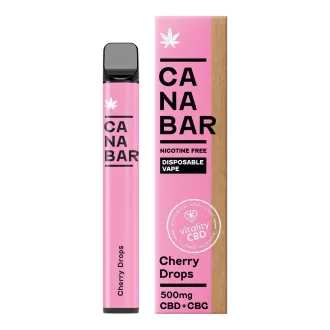 Cherry Drops Vape Pen 500mg CBD+CBG (ready to use)