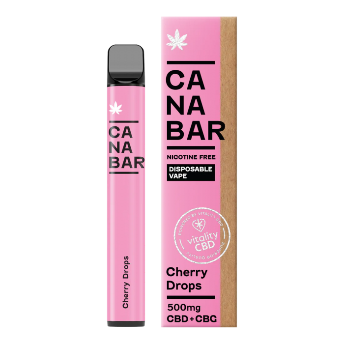 Cherry Drops Vape Pen 500mg CBD+CBG...