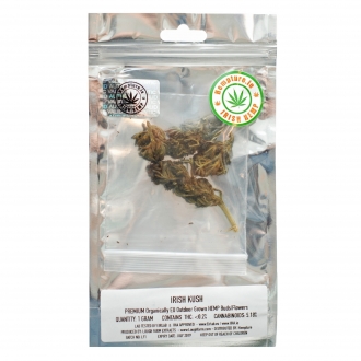 Premium Irish Kush Organic Hemp Tea CBD Buds and Flowers 1g