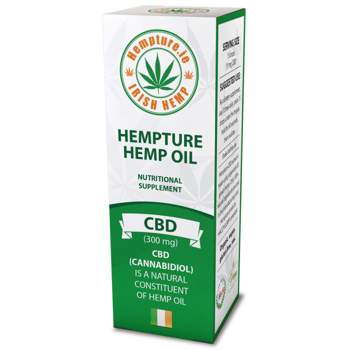 Hempture Irish Hemp Oil Drops 300mg CBD (Cannabidiol) (3%) 10ml